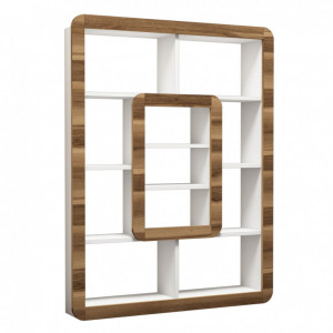 Biblioteca Orkide - Alb, Walnut - Img 3