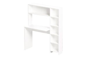 Birou Janson Pakoworld cu bibliotecă, alb, 113.2x40x141.8 cm - Img 6