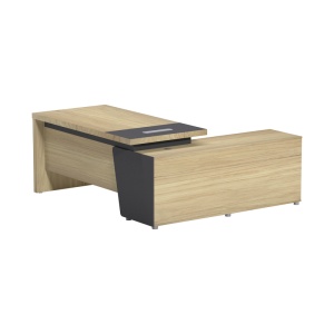 Birou pe colt stanga Lotus Natural 160x160x75cm - Img 2