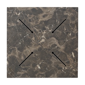 Blat de masa Verhia, Pako World, Gri inchis, Aspect marmura, 12 mm, 69x69 cm - Img 2