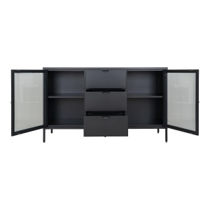 Bufet Dalby, Negru, 40x140x85 cm
