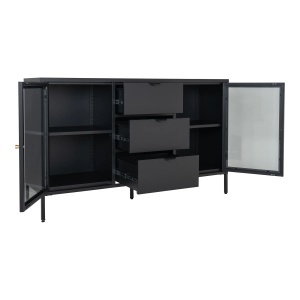 Bufet Dalby, Negru, 40x140x85 cm - Img 2
