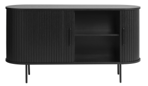 Bufet NOLA, Negru, 45x76x140 cm - Img 4