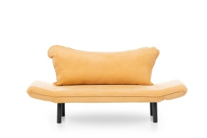 Canapea 2 locuri Chatto Mustar 140x70x65 cm - Img 6