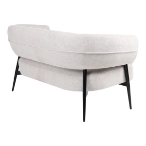 Canapea 2 locuri Luvina, Crem, 71x145x73 cm - Img 3