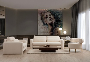 Canapea 3 locuri Lily Crem - Img 2
