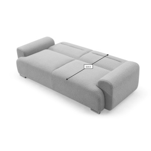 Canapea cu 3 locuri Harmonious Pako World Bej 223.5x92x81 cm - Img 4