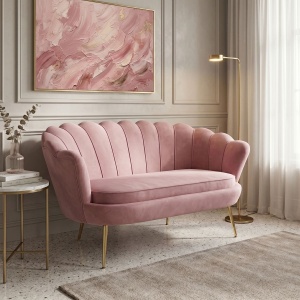 Canapea Daimon 2 Locuri Pink 134x70x77 cm