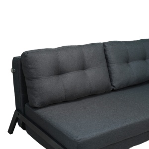 Canapea extensibila 2 locuri, Fancy, Gri inchis, 150x92x77 cm - Img 8