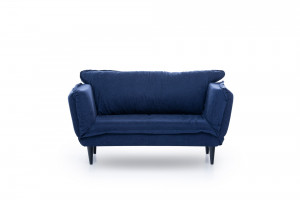 Canapea extensibila 2 locuri Rahim Albastru 150x80 cm - Img 3
