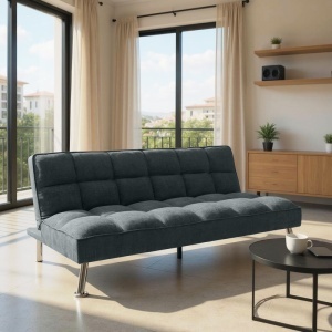 Canapea Extensibila, 3 Locuri Rebel Gri Inchis