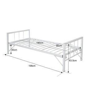 Canapea extensibila Bed-Sofa Remmie Alb 94x198x81 cm - Img 9