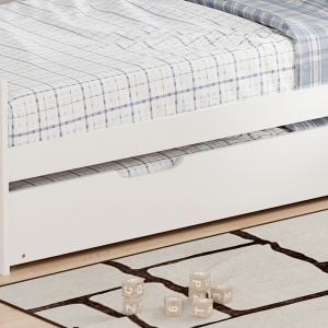 Canapea extensibila, Benato, Pako, Alb 98x196x66 cm - Img 7
