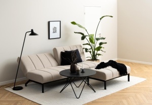 Canapea extensibila Caix, Bej, 87x198x95 cm