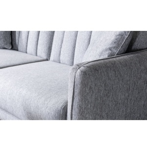 Canapea extensibilă cu 3 locuri Aqua Gri 210x85x82 cm - Img 4