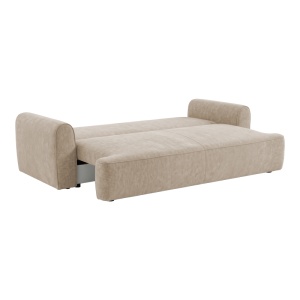 Canapea extensibila cu spatiu de depozitare Storida, Bej, 94x255x92 cm - Img 4