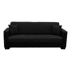 Canapea extensibila cu spatiu de depozitare Vox, Antracit, 180x75x85 cm - Img 5