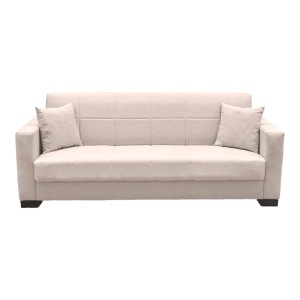 Canapea extensibila cu spatiu de depozitare Vox, Bej, 180x75x85 cm - Img 5