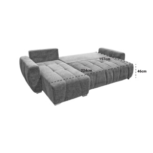 Canapea extensibila Vivad, Pako World, Textil, Mint, 275x164x91 cm - Img 9