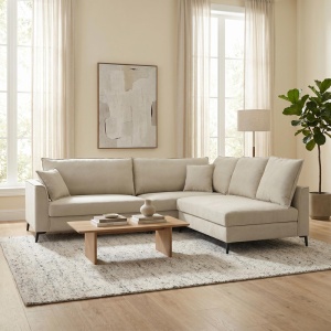 Canapea reversibila Almy, Bej, 271x219x91 cm