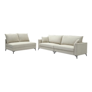Canapea reversibila Almy, Bej, 271x219x91 cm - Img 3