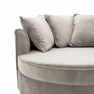 Canapea Round Gri 123x120x85 cm - Img 6