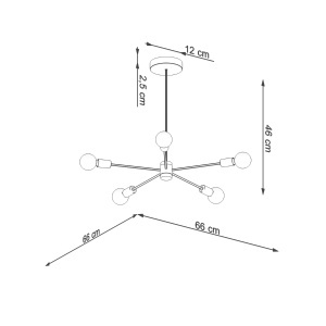 Candelabru Lango Negru 66x66x46 cm - Img 4