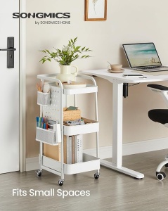 Carucior servire, Vasagle, Alb, LRC037W01, 32.3 x 43.3 x 73.9 cm - Img 3