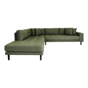 Coltar cu brat deschis open end Lido, Verde masliniu, 220x257x76 cm - Img 3