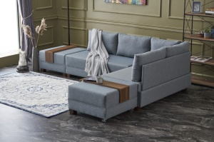 Coltar dreapta extensibil Fly Albastru 210x70x280 cm - Img 2