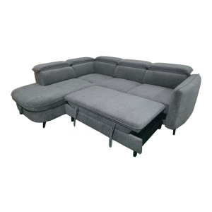 Coltar dreapta extensibil Napia, Gri inchis, 210x249x98 cm - Img 2
