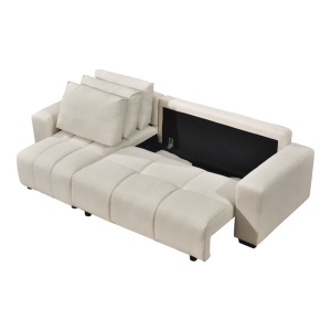 Coltar extensibil cu spatiu de depozitare Belda, Crem, 138x246x82 cm - Img 5