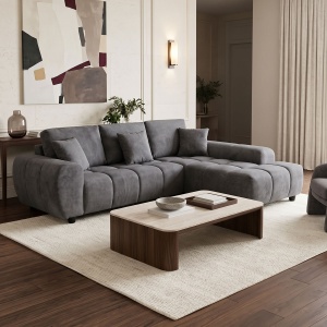 Coltar stanga Londe, Gri, 273x211x92 cm