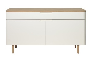 Comoda AMALFI, Alb, 44x76x140 cm - Img 2