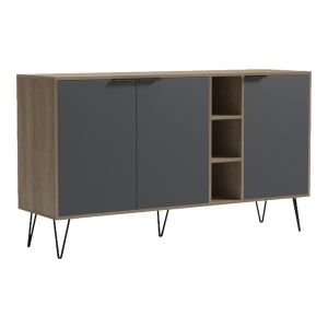 Comoda, Balain, Sonoma, 35.5x142x83 cm - Img 3