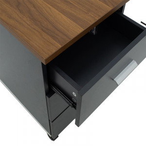Comoda pe roti Oscar 3 sertare nuc - carbon 40x48x63cm - Img 6
