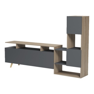 Comoda TV, Defry, Antracit, 177.5x31.5x110 cm - Img 5