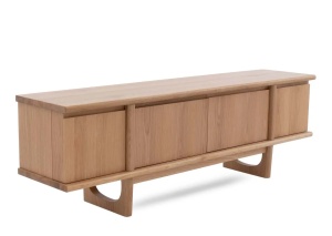 Comoda TV FLOW, Stejar deschis, 40x57x180 cm