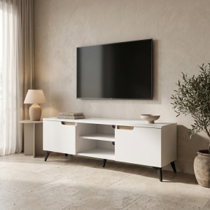 Comoda TV, Kemvio, Pako, Alb 150x38x44 cm