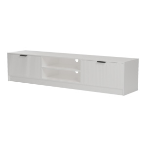 Comoda TV, Lemardo, Alb, 180x40x40 cm - Img 5