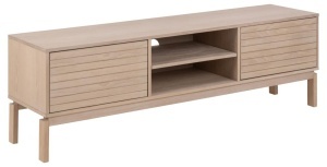 Comoda TV Linley, Alb, 50x160x40 cm - Img 4