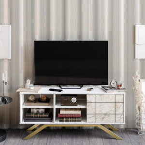 Comoda TV North - Alb, Gold - Img 2