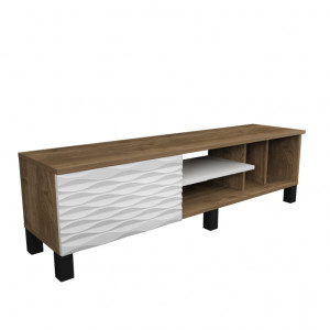 Comoda TV Olyo - Walnut, Alb - Img 4