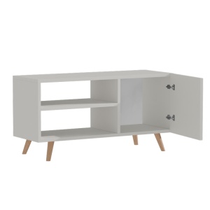 Comoda TV Orianne melamina alb-natural 90x32x46 cm - Img 2