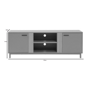 Comoda TV, Polenio, Taupe, 150x40x53 cm - Img 4