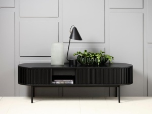 Comoda TV SIENA, Negru, 45x48x160 cm - Img 4