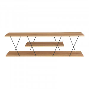 Comoda TV Tars sonoma - negru 120x30x33cm - Img 4