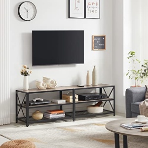 Comoda TV, Vasagle, Negru-Ivoar, 160x39x52 cm