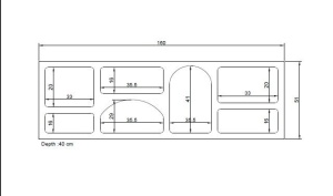 Consolă Lorin Alb 160x51x38 cm - Img 9