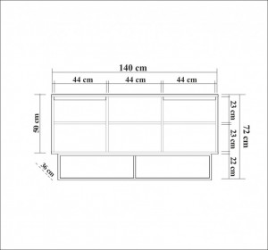Consola Zela Walnut-Negru - Img 7